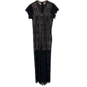 Jonathan Simkhai Black Lace Emma Guipure Jumpsuit Sz M